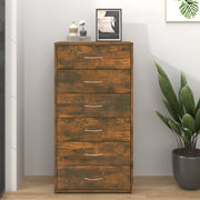 Dressoir 50x34x96 cm bewerkt hout gerookt eiken wandmontage