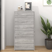 Dressoir 50x34x96 cm bewerkt hout grijs