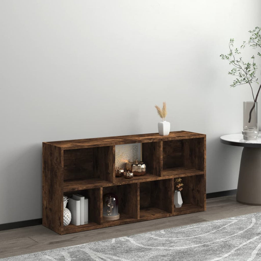Boekenkast 50X25X06 Cm Kleurig Gerookt eiken