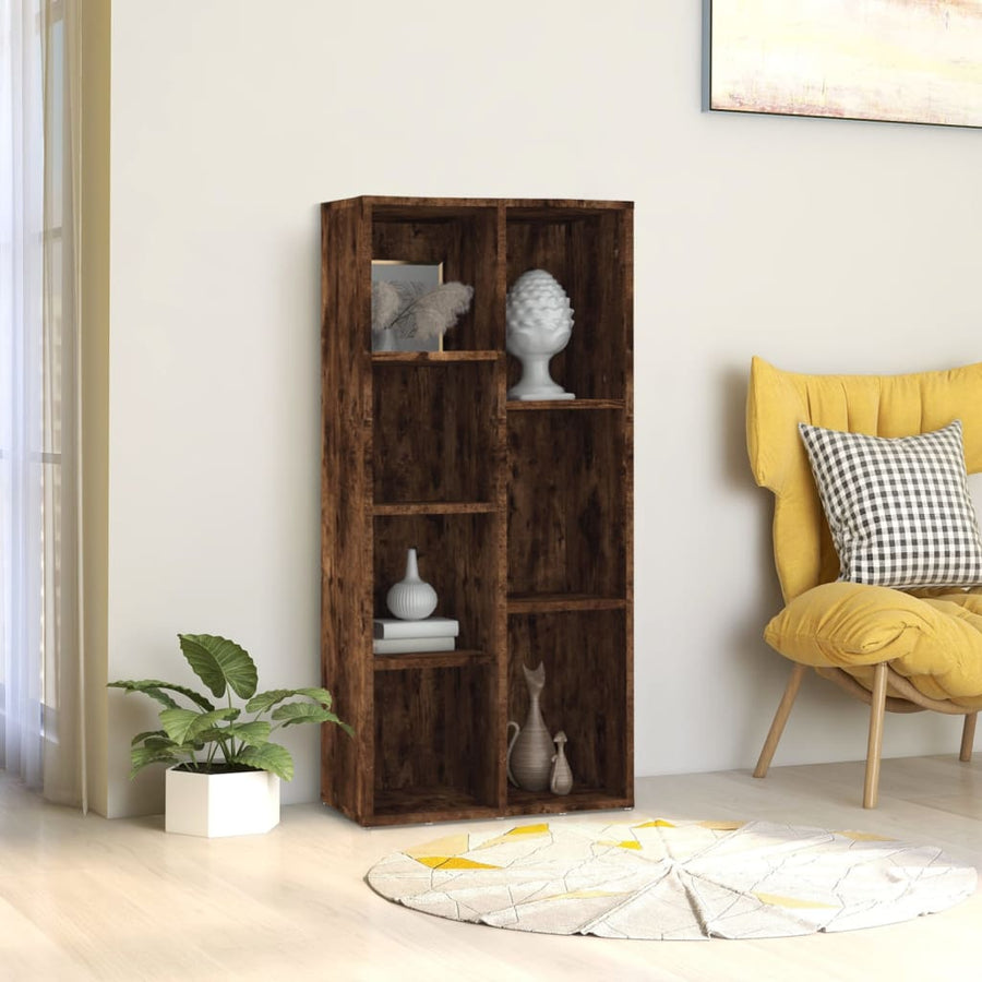 Boekenkast 50X25X06 Cm Kleurig Gerookt eiken