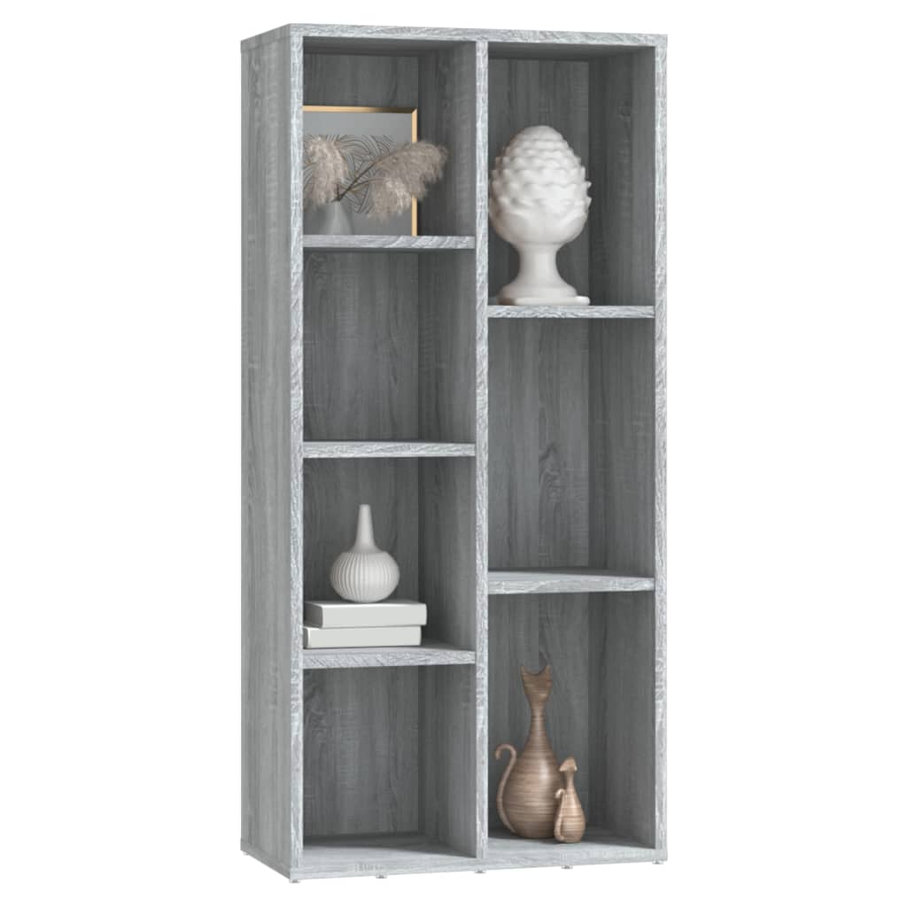Boekenkast 50X25X06 Cm Eikenkleurig Grijs sonoma