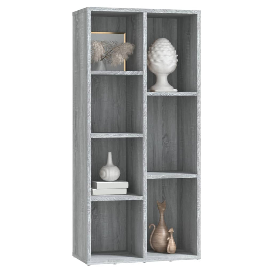 Boekenkast 50X25X06 Cm Eikenkleurig Grijs sonoma