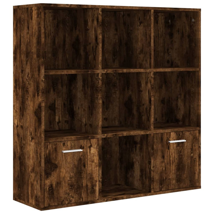 Boekenkast 98x30x98 cm gerookt eikenkleurig