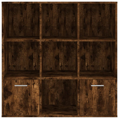 Boekenkast 98x30x98 cm gerookt eikenkleurig