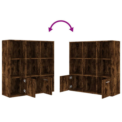 Boekenkast 98x30x98 cm gerookt eikenkleurig