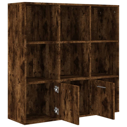 Boekenkast 98x30x98 cm gerookt eikenkleurig