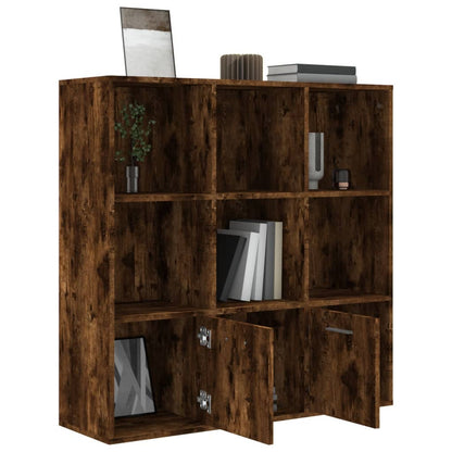 Boekenkast 98x30x98 cm gerookt eikenkleurig