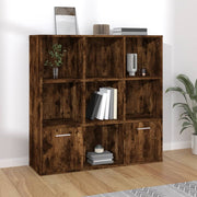 Boekenkast 98x30x98 cm gerookt eiken