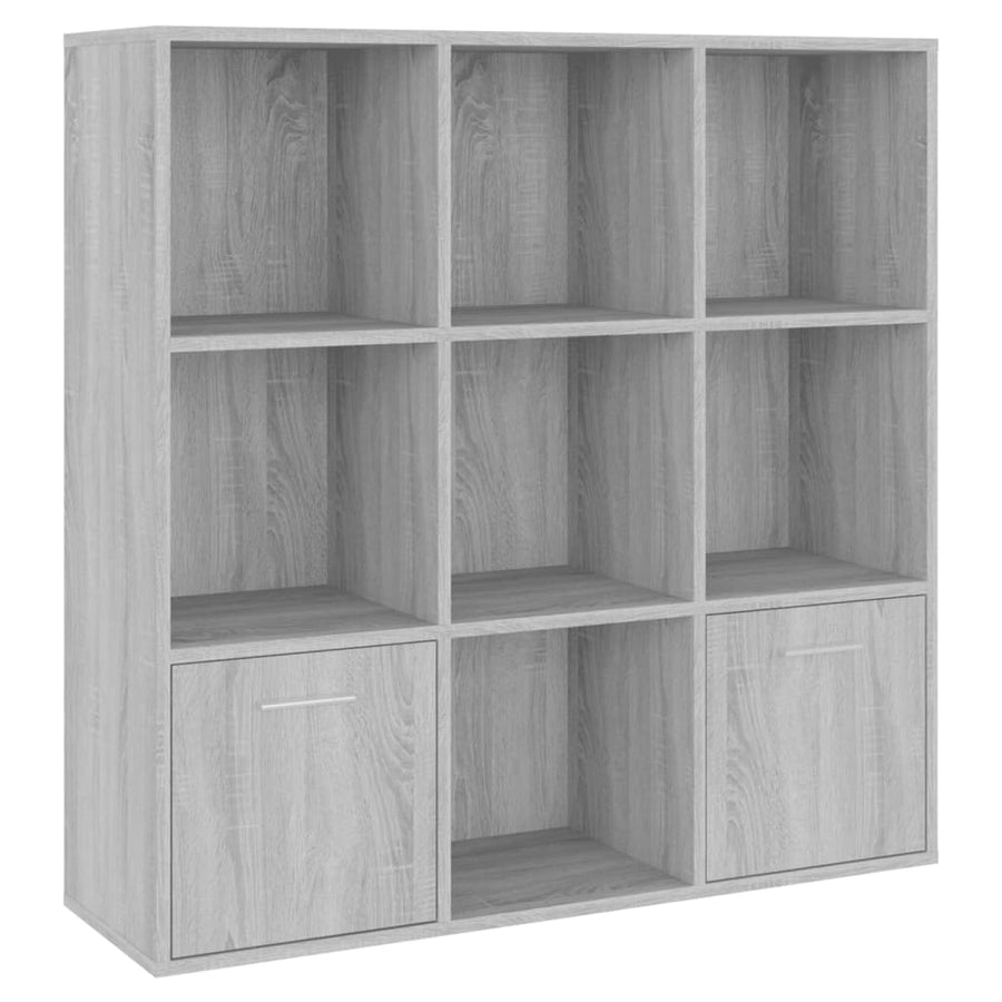 Boekenkast 98x30x98 cm grijs sonoma eikenkleurig