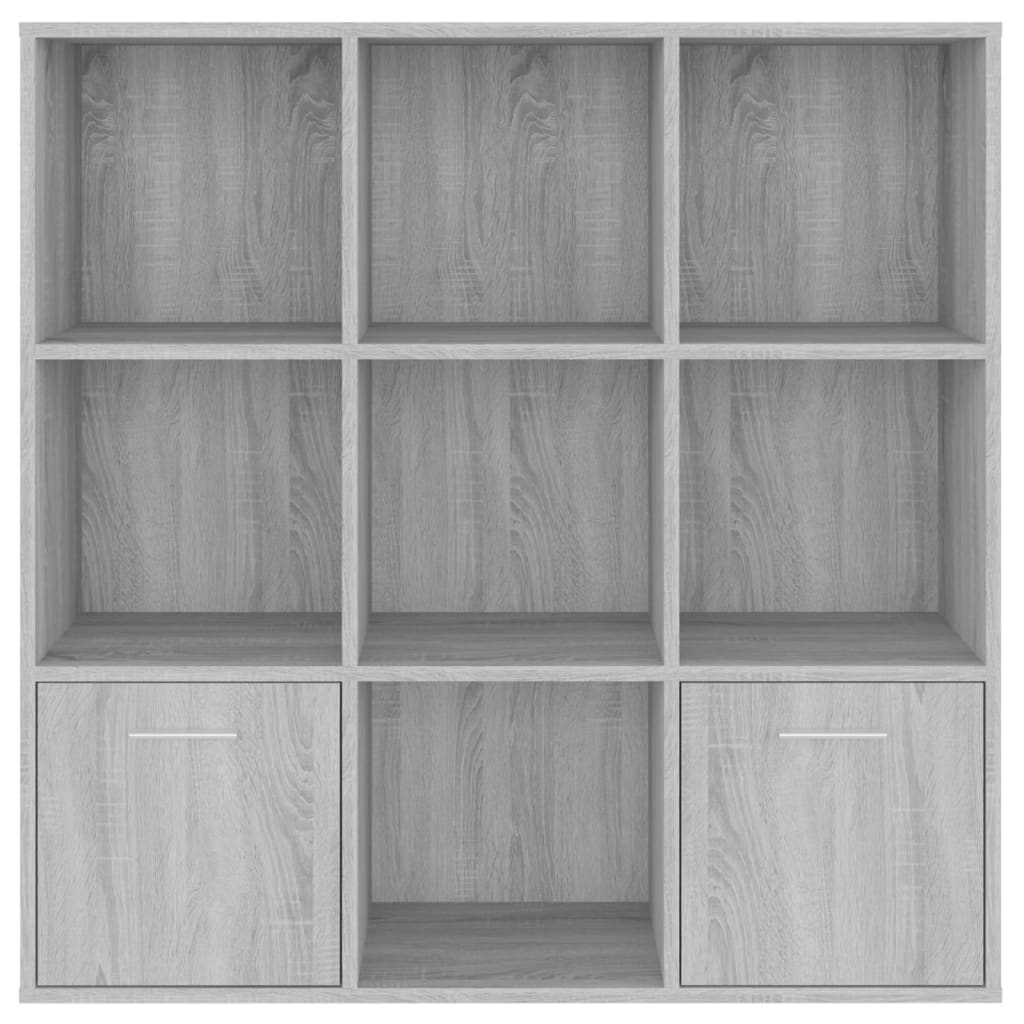 Boekenkast 98X30X98 Cm Eikenkleurig Grijs sonoma