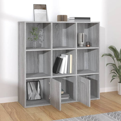 Boekenkast 98X30X98 Cm Eikenkleurig Grijs sonoma