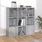 Boekenkast 98x30x98 cm grijs sonoma eiken