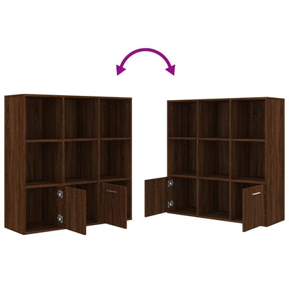 Boekenkast 98X30X98 Cm Bruineikenkleurig bruin eikenkleur