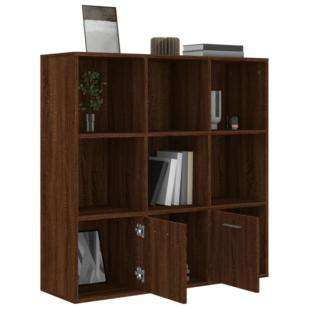 Boekenkast 98X30X98 Cm Bruineikenkleurig bruin eikenkleur