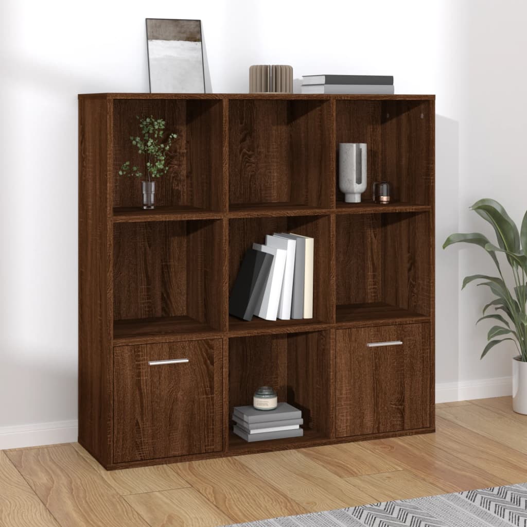 Boekenkast 98X30X98 Cm Bruineikenkleurig bruin eikenkleur