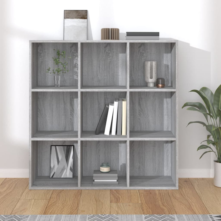 Boekenkast 98X29X97,5 Cm Eikenkleurig Grijs sonoma
