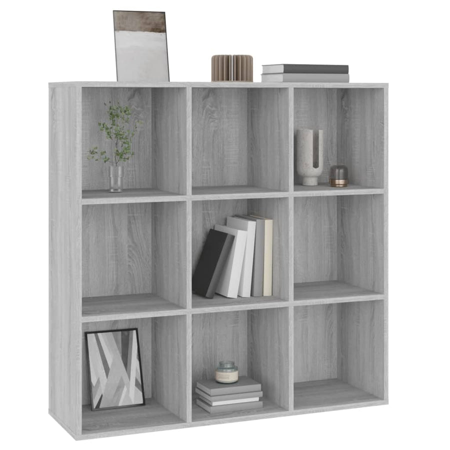 Boekenkast 98X29X97,5 Cm Eikenkleurig Grijs sonoma