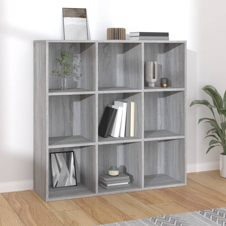 Boekenkast 98X29X97,5 Cm Eikenkleurig Grijs sonoma