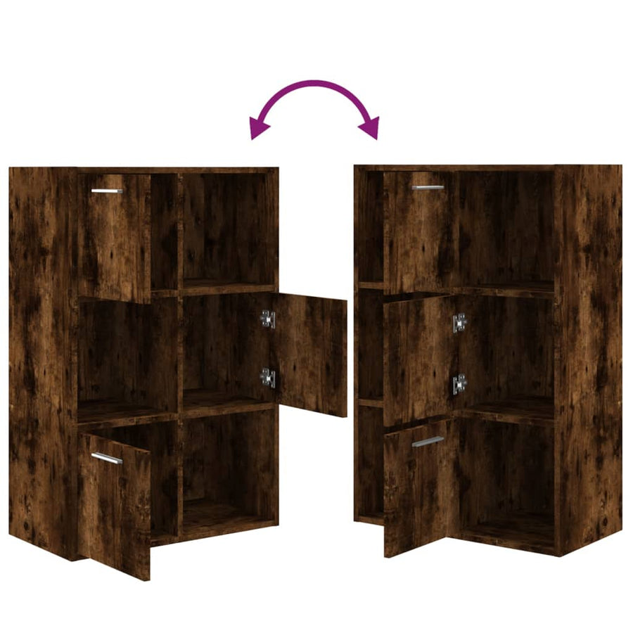 Opbergkast 60x29,5x90 cm gerookt eikenkleurig Gerookt eiken