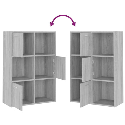 Opbergkast 60X29,5X90 Cm Eikenkleurig Grijs sonoma