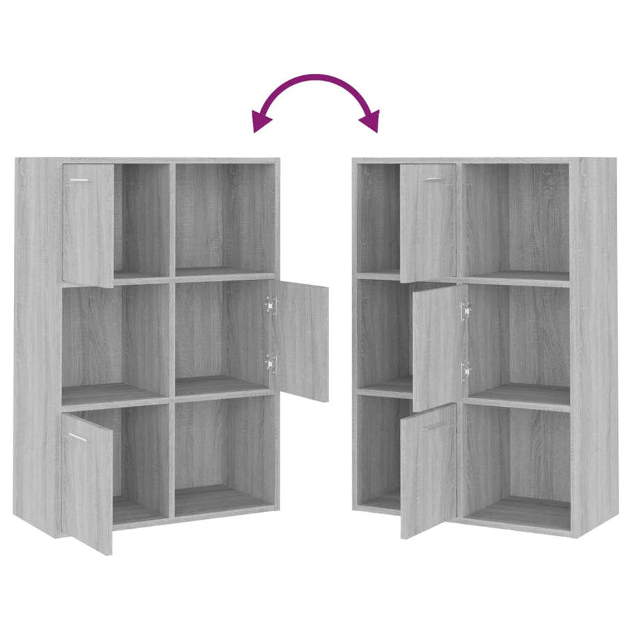 Opbergkast 60X29,5X90 Cm Eikenkleurig Grijs sonoma