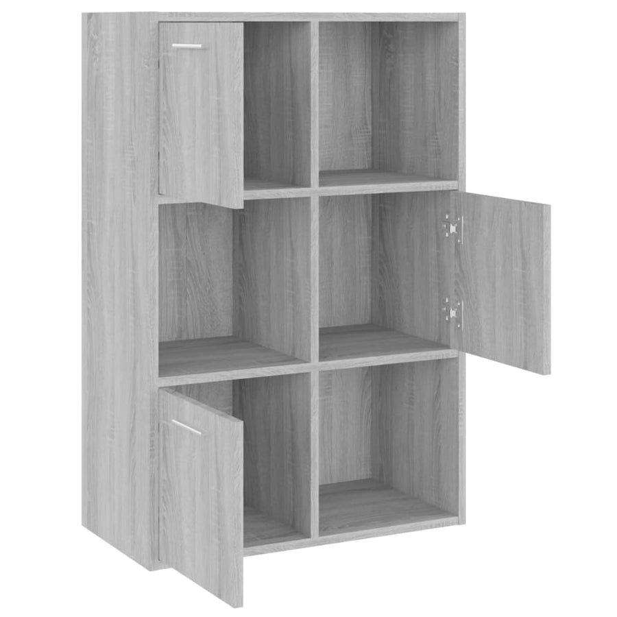 Opbergkast 60X29,5X90 Cm Eikenkleurig Grijs sonoma