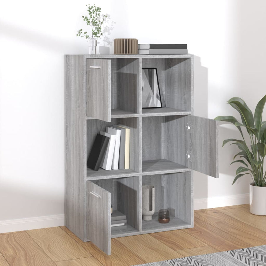 Opbergkast 60X29,5X90 Cm Eikenkleurig Grijs sonoma