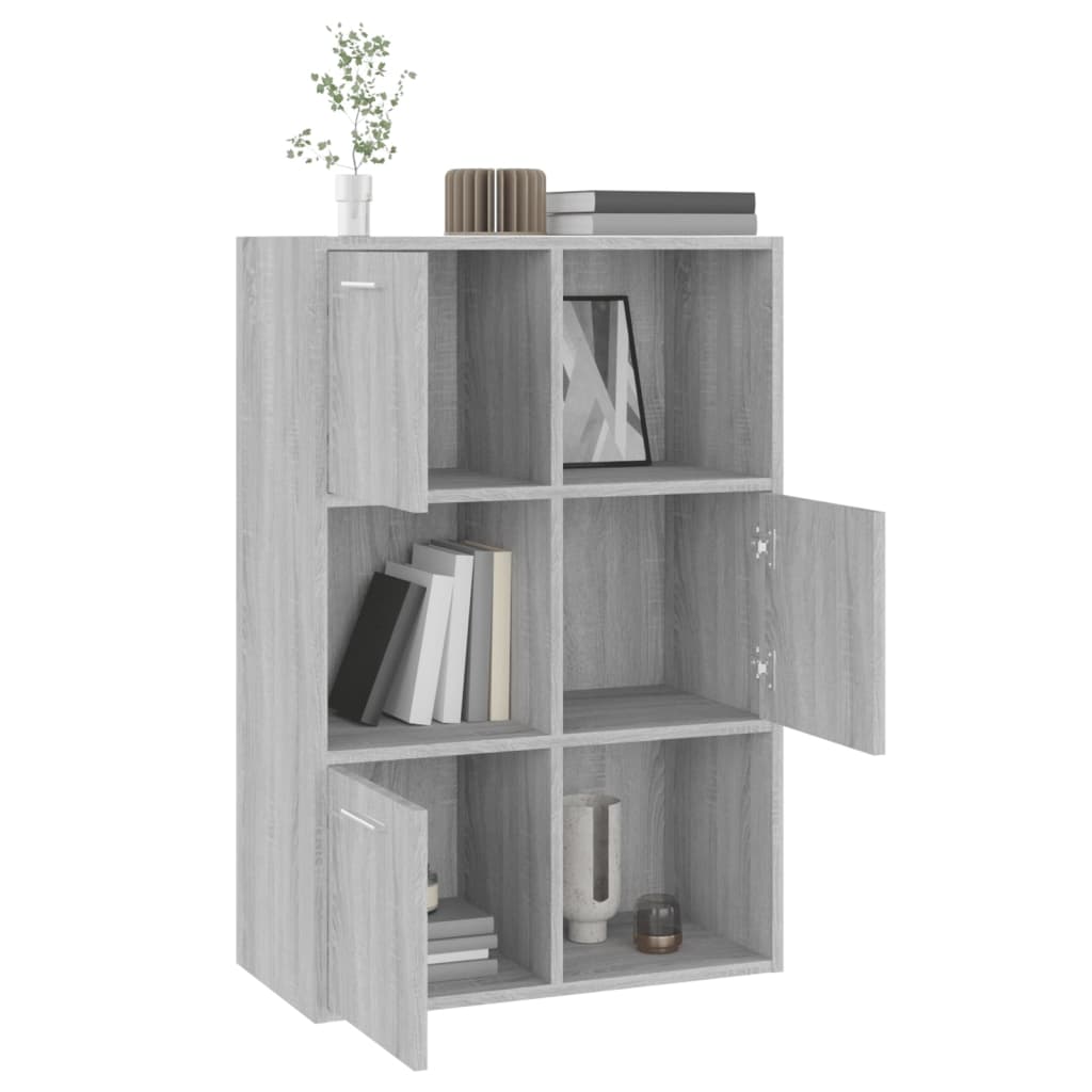 Opbergkast 60X29,5X90 Cm Eikenkleurig Grijs sonoma