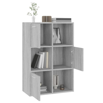 Opbergkast 60X29,5X90 Cm Eikenkleurig Grijs sonoma