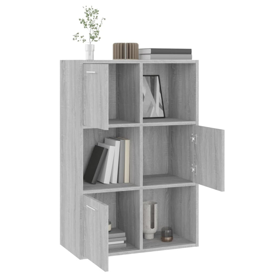 Opbergkast 60X29,5X90 Cm Eikenkleurig Grijs sonoma