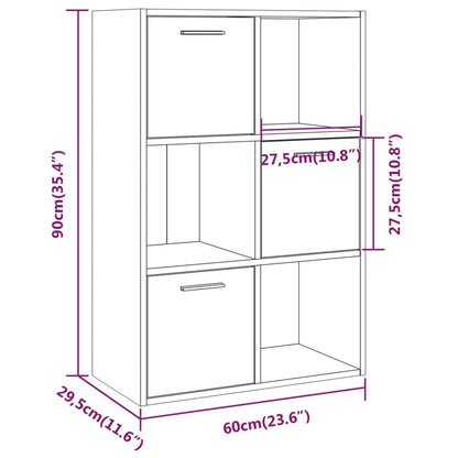 Opbergkast 60X29,5X90 Cm Eikenkleurig Grijs sonoma