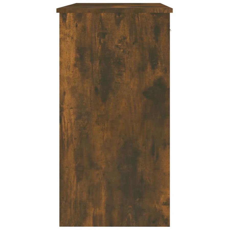 Bureau 80X40X75 Cm Bewerkt Hout Kleurig Gerookt eiken
