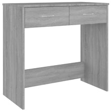 Bureau 80X40X75 Cm Bewerkt Hout Eikenkleurig Grijs sonoma