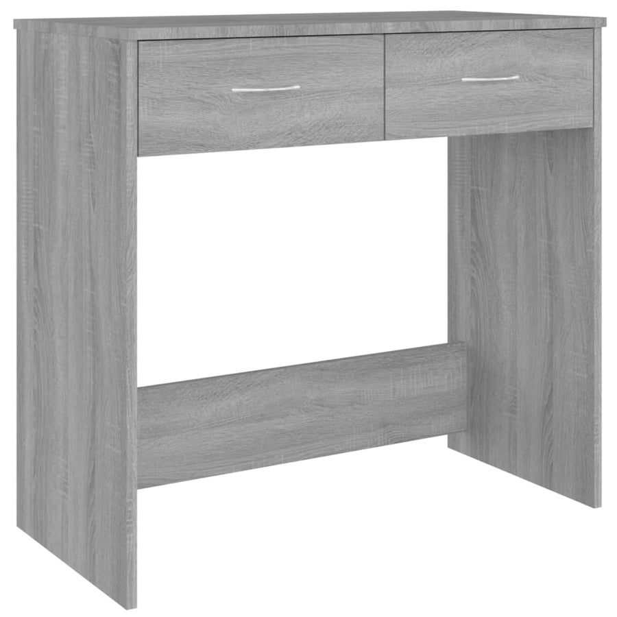 Bureau 80X40X75 Cm Bewerkt Hout Eikenkleurig Grijs sonoma