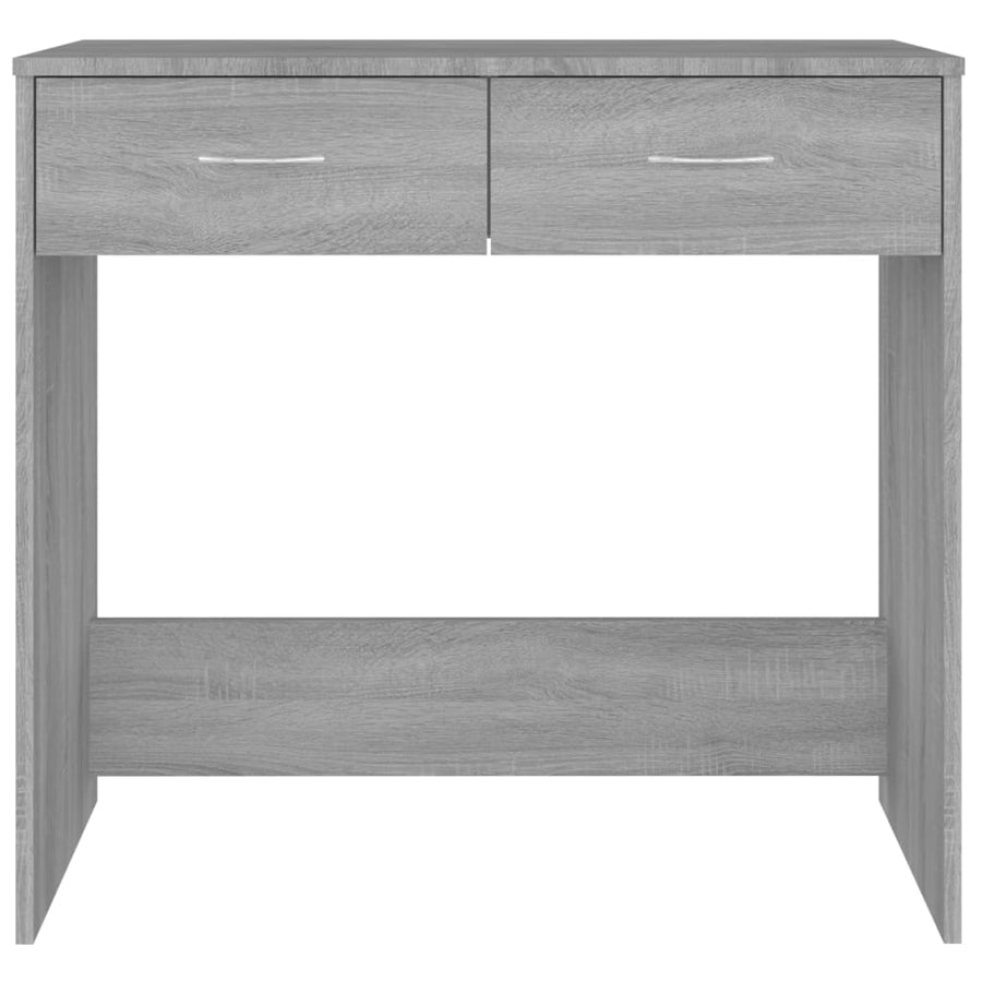 Bureau 80X40X75 Cm Bewerkt Hout Eikenkleurig Grijs sonoma