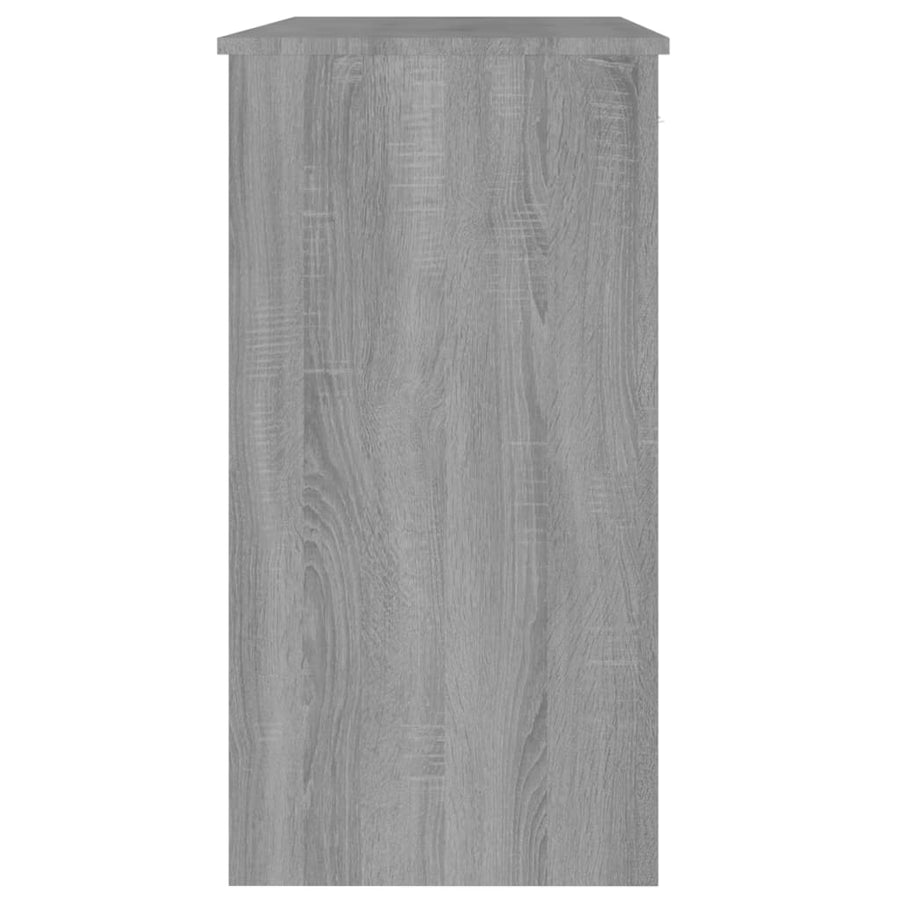 Bureau 80X40X75 Cm Bewerkt Hout Eikenkleurig Grijs sonoma