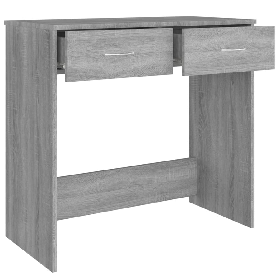 Bureau 80X40X75 Cm Bewerkt Hout Eikenkleurig Grijs sonoma