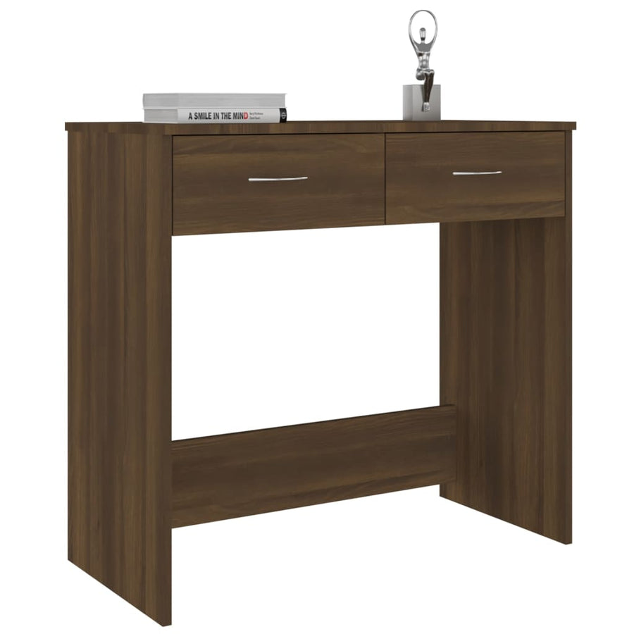 Bureau 80X40X75 Cm Bewerkt Hout Bruineikenkleurig bruin eikenkleur