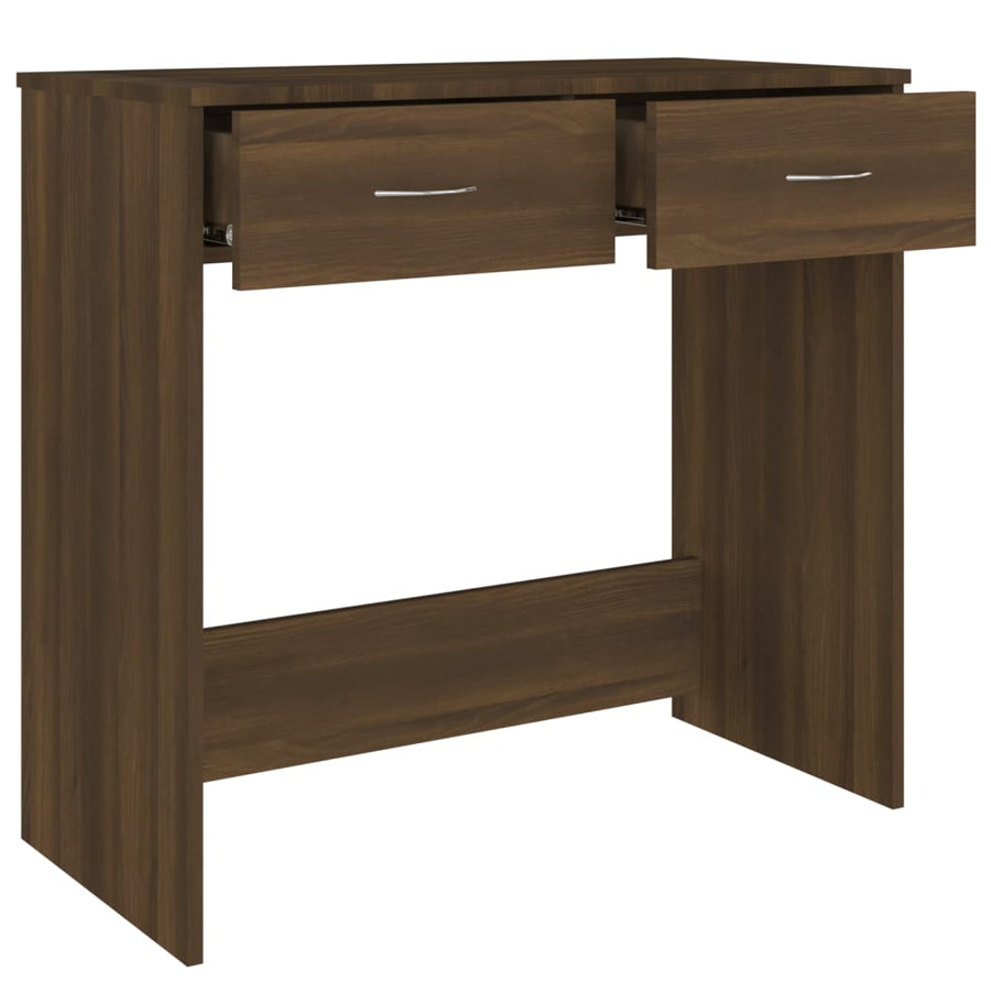 Bureau 80X40X75 Cm Bewerkt Hout Bruineikenkleurig bruin eikenkleur