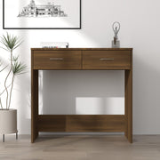 Bureau 80x40x75 cm bewerkt hout bruin