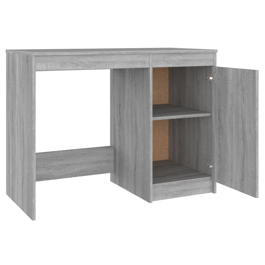 Bureau 100x50x76 cm bewerkt hout grijs sonoma eikenkleurig Grijs sonoma