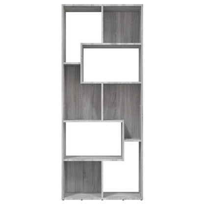 Boekenkast 67X24X6 Cm Bewerkt Hout Eikenkleurig Grijs sonoma
