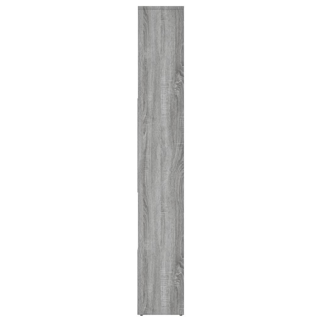 Boekenkast 67X24X6 Cm Bewerkt Hout Eikenkleurig Grijs sonoma