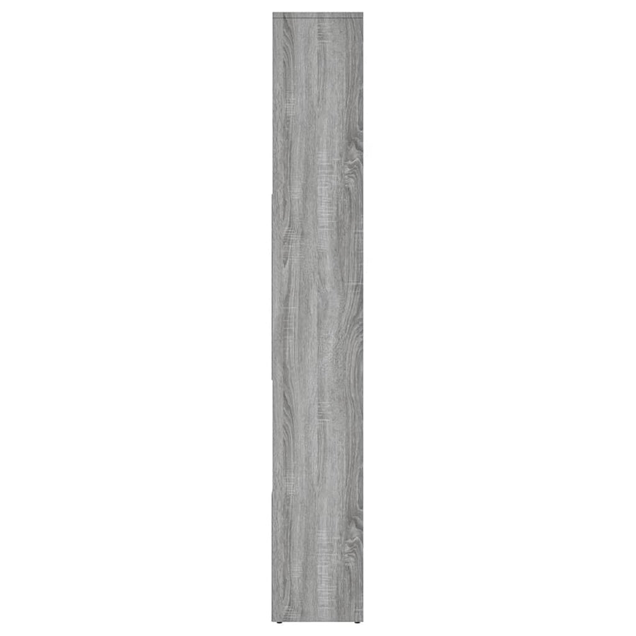 Boekenkast 67X24X6 Cm Bewerkt Hout Eikenkleurig Grijs sonoma