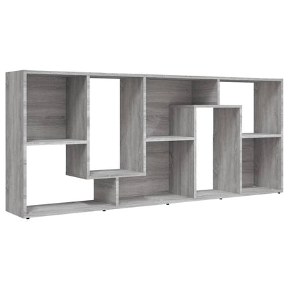 Boekenkast 67X24X6 Cm Bewerkt Hout Eikenkleurig Grijs sonoma