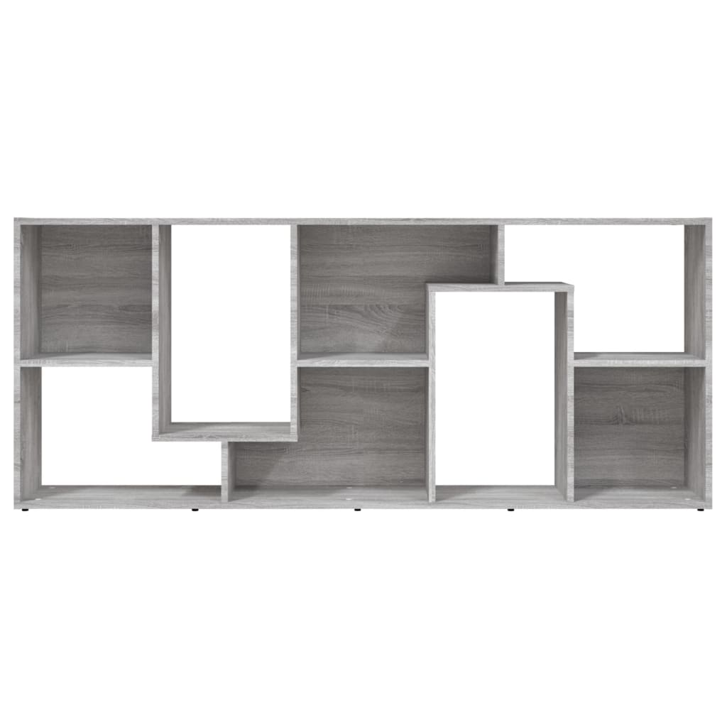 Boekenkast 67X24X6 Cm Bewerkt Hout Eikenkleurig Grijs sonoma