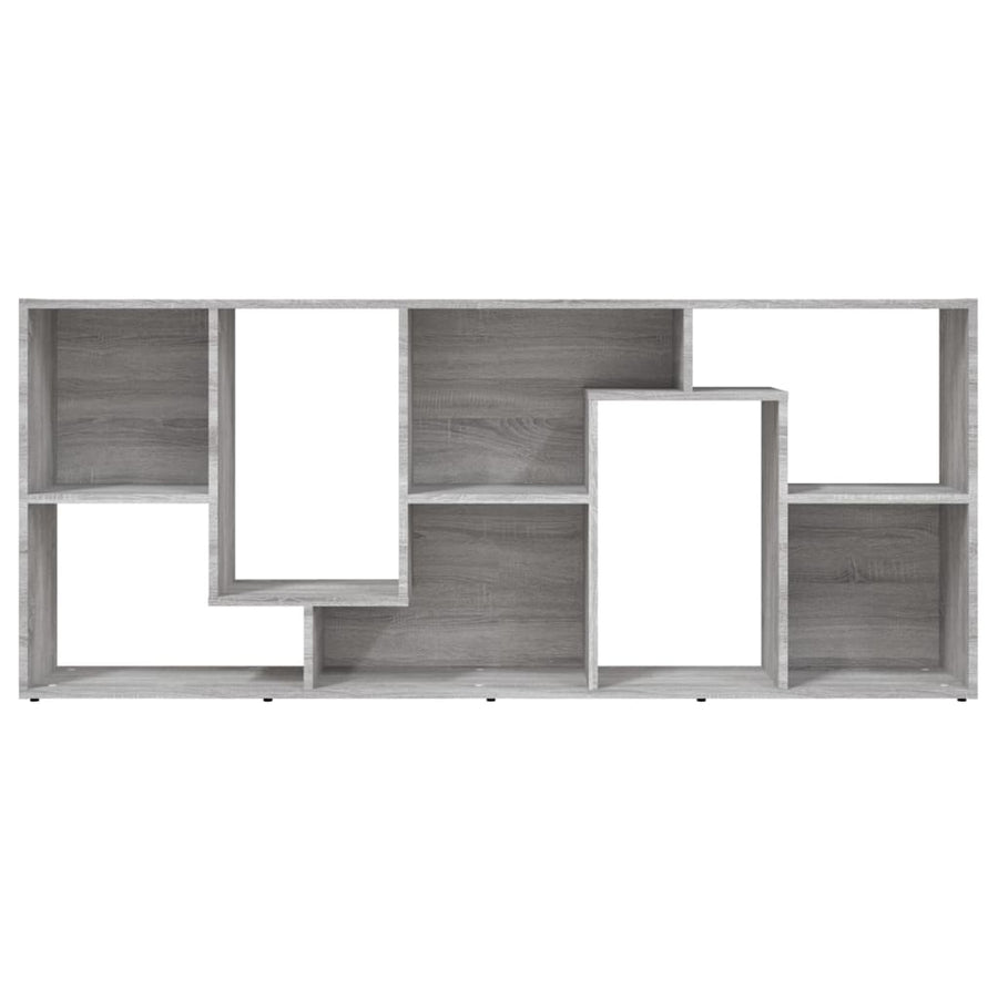 Boekenkast 67X24X6 Cm Bewerkt Hout Eikenkleurig Grijs sonoma