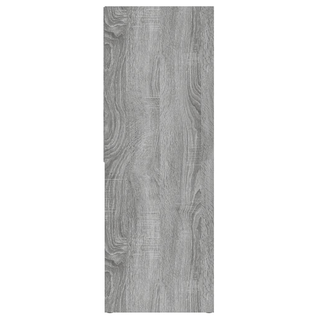 Boekenkast 67X24X6 Cm Bewerkt Hout Eikenkleurig Grijs sonoma