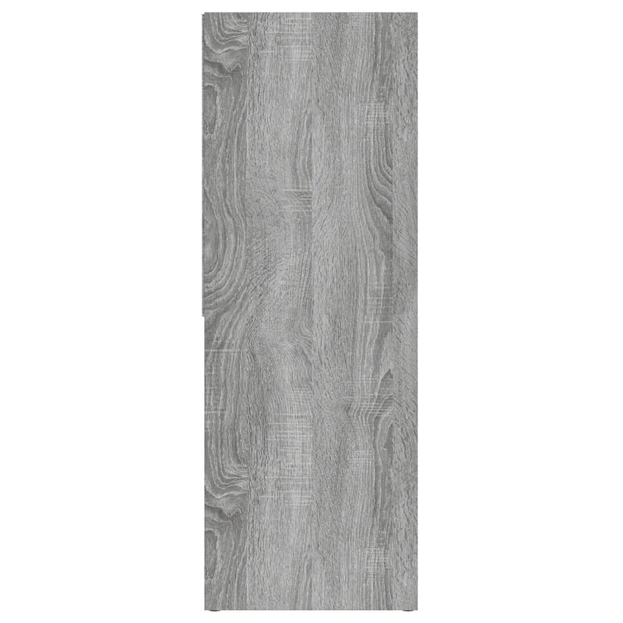Boekenkast 67X24X6 Cm Bewerkt Hout Eikenkleurig Grijs sonoma