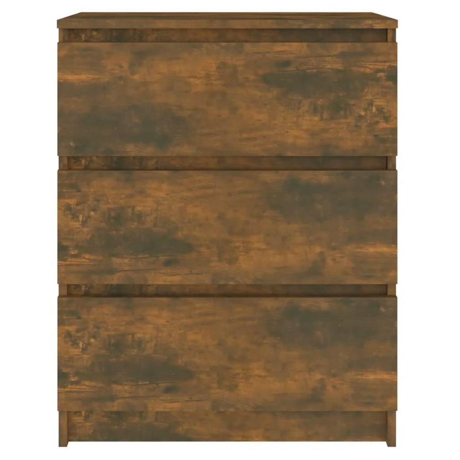 Dressoir 60X35X76 Cm Bewerkt Hout Kleurig Gerookt eiken